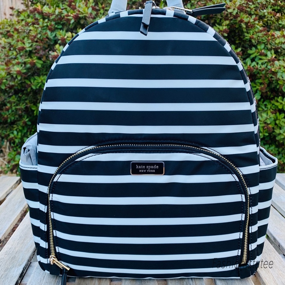 Large dawn backpack sailing stripe Kate spade nylo - Picture 1 of 8